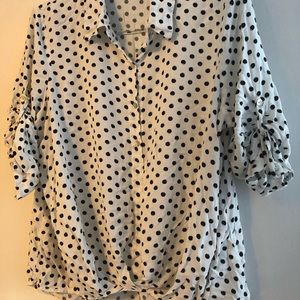 Polka Dot Blouse Size L